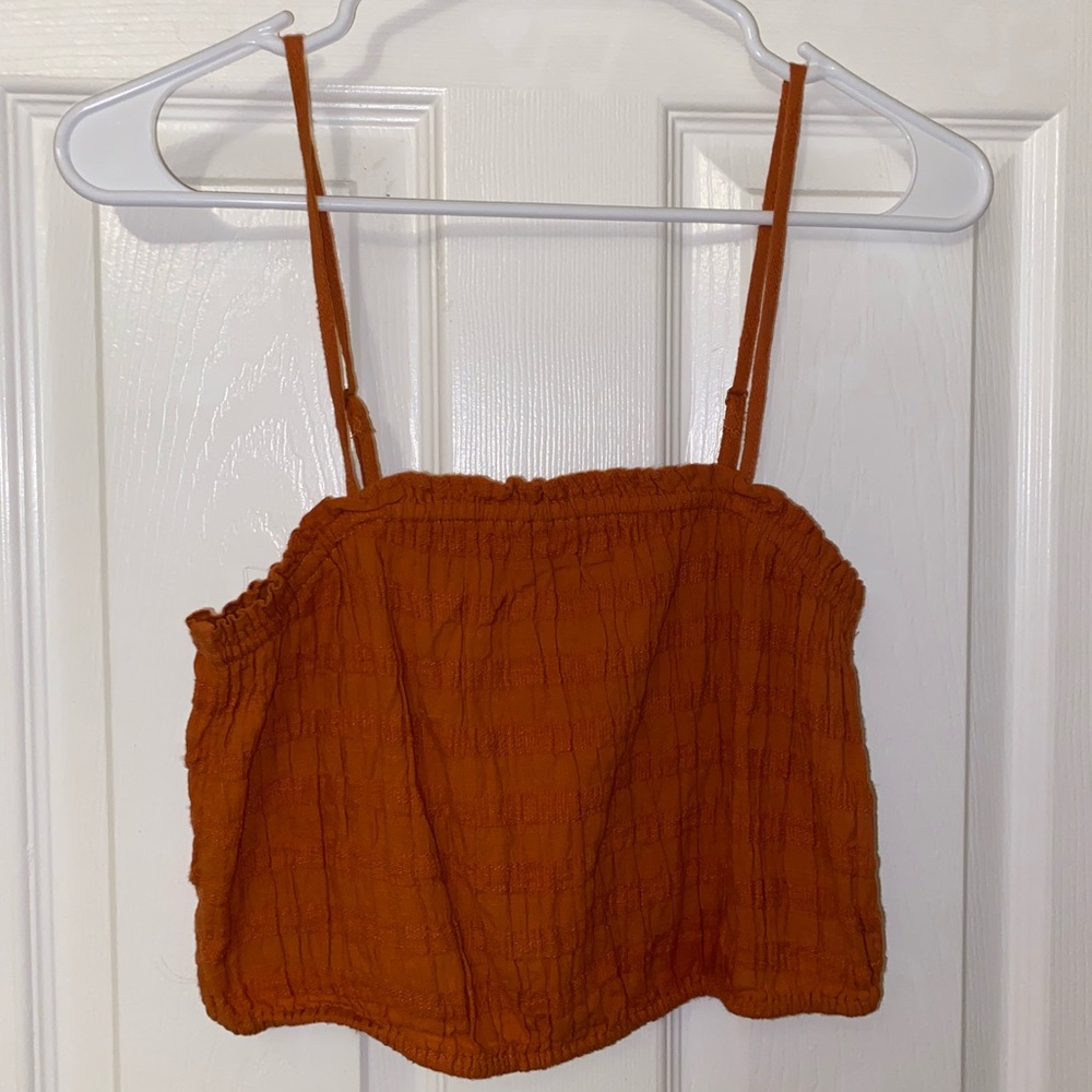 Aerie burnt orange loose crop top